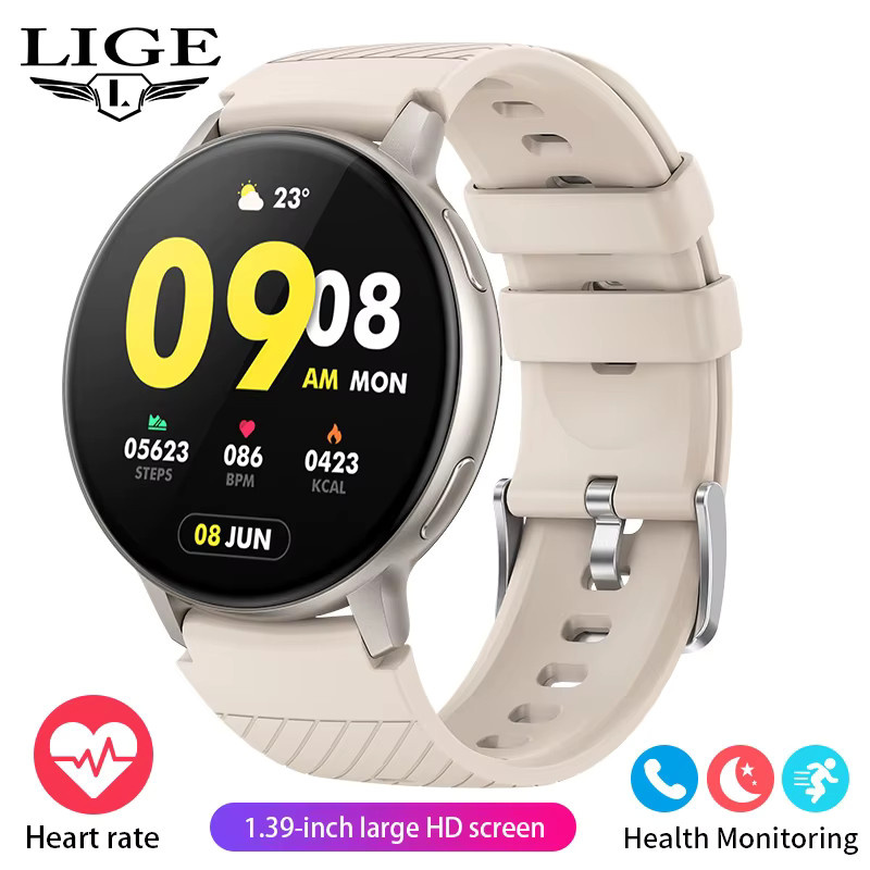LIGE Smartwatch mit Herzfrequenz- und Schlafmonitor, Menstruationszyklus-Tracking und Schrittzähler, wasserdicht, Farbe: Grau - Bild 7