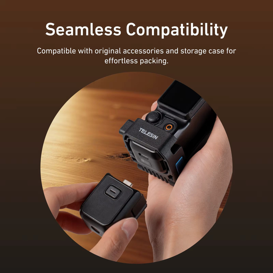 TELESIN Magnetische Schnellverschluss-Saughalterung aus Aluminiumlegierung für DJI Pocket 4 und Pocket 3 in Schwarz - Bild 5