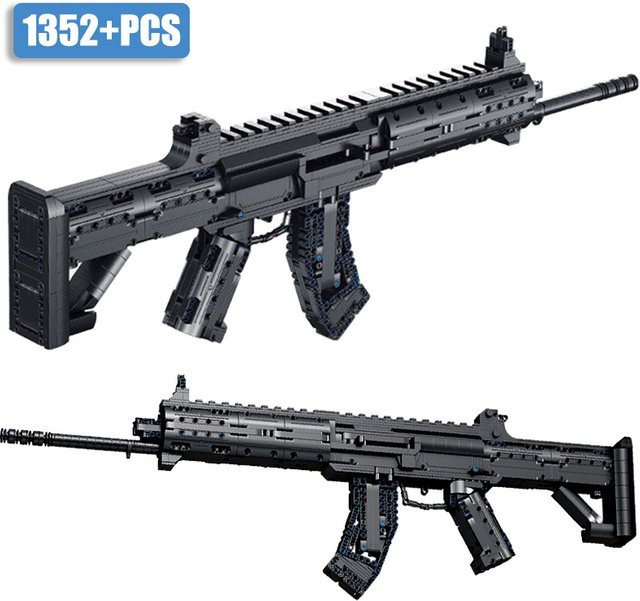 BXA Militärisches QBZ-191 Gewehrmodell Bausteine, 1352 Teile - Bild 1