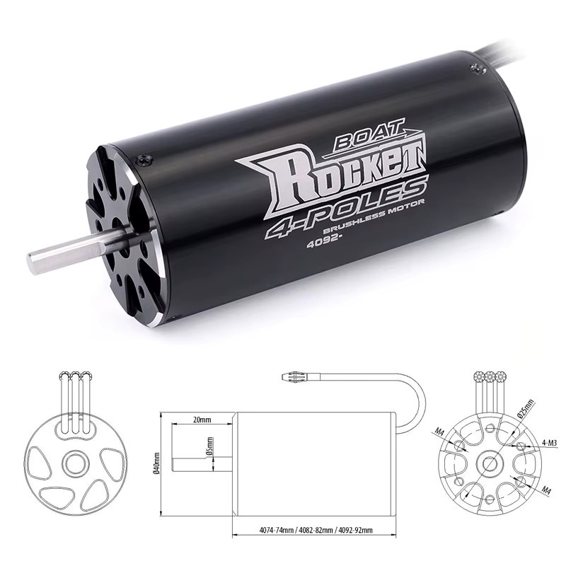 Rocket-RC Bürstenloser Motor mit Wasserkühlmantel, Zubehör - Bild 1