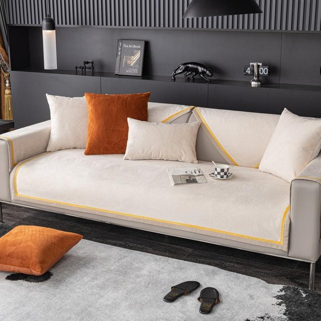 Modernes Samt-Sofakissen von Super Six in Chenille-Optik, quadratisch, B/B: 70 x 70 cm - Bild 1