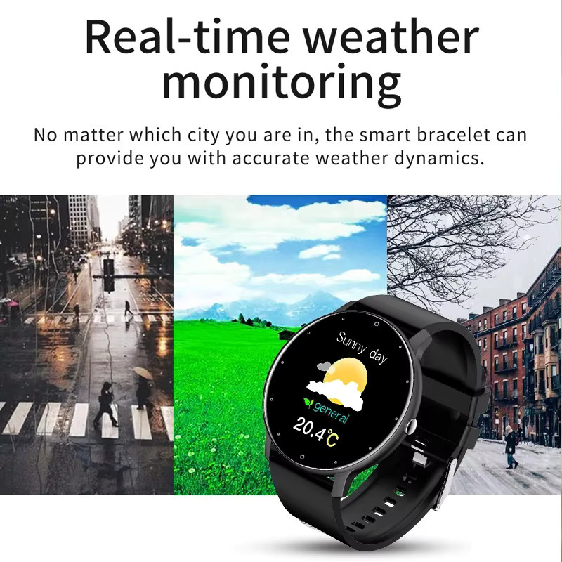 LIGE Smartwatch mit Herzfrequenzmonitor und Wasserdichtigkeit für Damen und Herren in Schwarz oder Blau, kompatibel mit Android und iOS - Bild 3