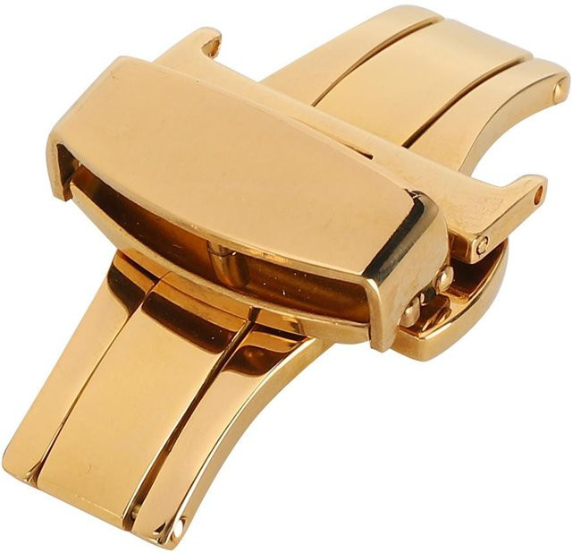 TOMTOP JMS Uhrenarmband Verschluss Schnalle, Edelstahl, Gold, 20 mm, Unisex - Bild 1
