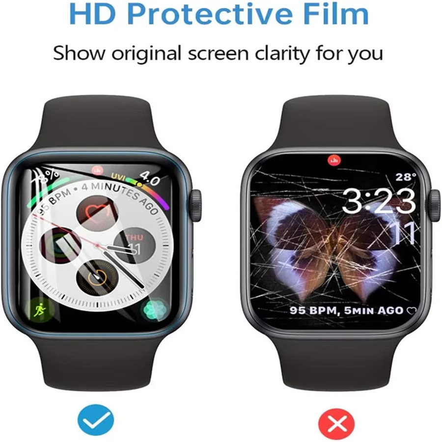 Hiyii Displayschutzfolie für Apple Watch, transparent, Unisex - Bild 3
