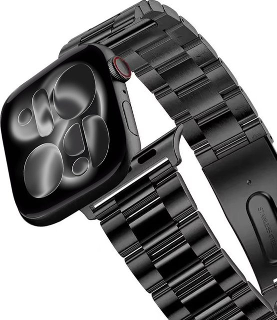 CRESTED Uhrenarmband Edelstahl, Schwarz, Unisex - Bild 1