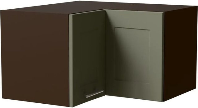 Eckhängeschrank Oslo von Feldmann-Wohnen in Lava / Reed Green Matt mit Rahmenoptik, B/T/H: 60 x 36 x 34,4 cm - Bild 1