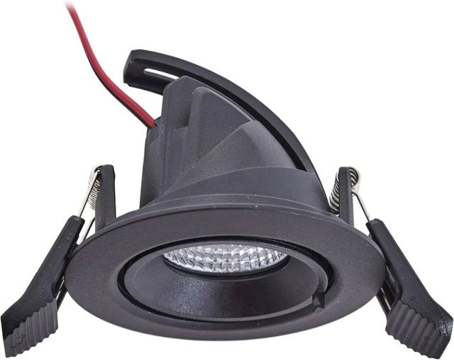 Arcchio LED Hochvolt Einbaustrahler Harcos Modern in Schwarz aus Aluminium, 1-flammig - Bild 1
