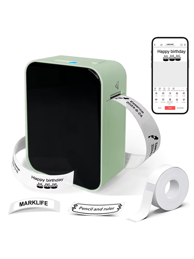 Marklife P15 Mini-Etikettendrucker, tragbarer Bluetooth-Thermodrucker für Etiketten und Aufkleber, tintenlos - Bild 1
