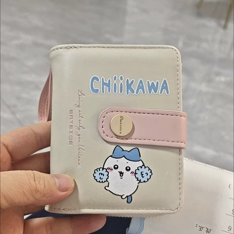 Chiikawa Cartoon Momonga Hachiware Geldbörse, 2-in-1 Kartentasche, Münzbörse - Bild 2