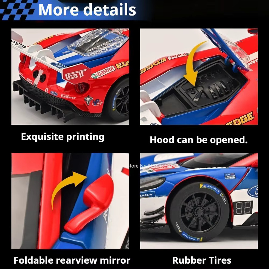 RMZ city GT-MK R8 LMS GT2 Automodell, 1:24 Maßstab, mit Licht und Sound - Bild 4