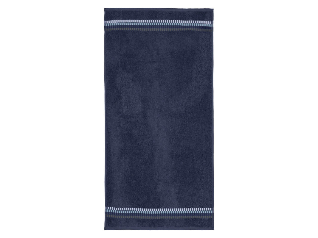 LIVARNO Handtuch Fashion Bordüre aus Baumwolle, 2er Pack, Dunkelblau, Breite: 50 cm, Länge: 100 cm, 500 g/m² - Bild 2
