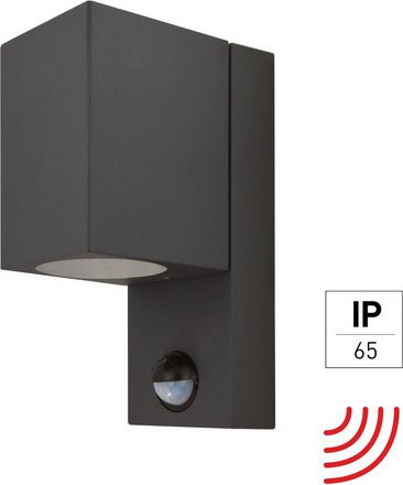 E2 ASTER Sebsor Außenleuchte mit Bewegungssensor, GU10, IP65, Schwarz - Bild 1