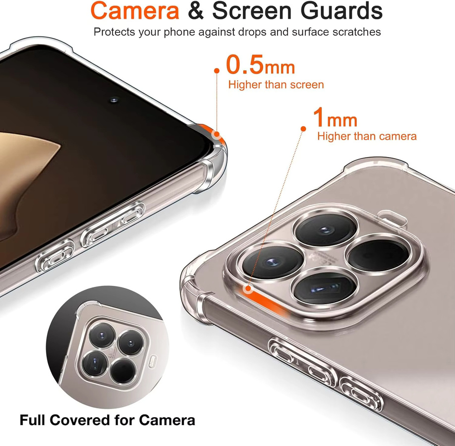 Stoßfeste Silikon Schutzhülle für Xiaomi 15T Pro 5G in Transparent - Bild 3