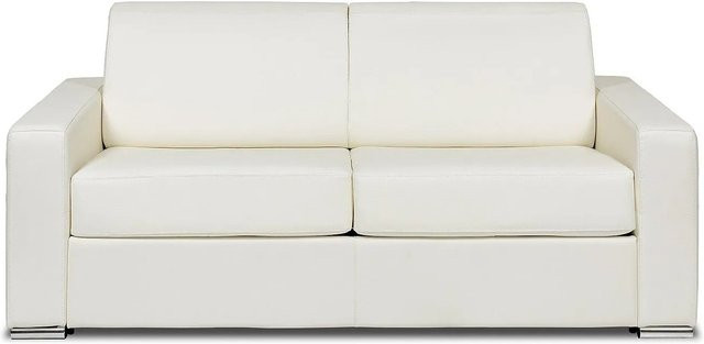 Vente-unique Schlafsofa Calito in Weiß mit Kunstlederbezug, Breite: 194 cm - Bild 1