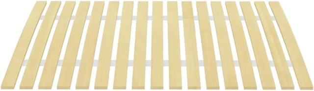 vidaXL Lattenrost aus Pappelholz mit 17 gebogenen Federlatten, Braun, B: 80 cm, L: 200 cm - Bild 1