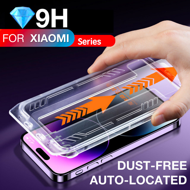 Displayschutzfolie aus gehärtetem Glas für Xiaomi 17 Pro Max 15 14 13 12t 10 9 9t 10t 11i Lite, transparent, inklusive Staubentfernungsset - Bild 1