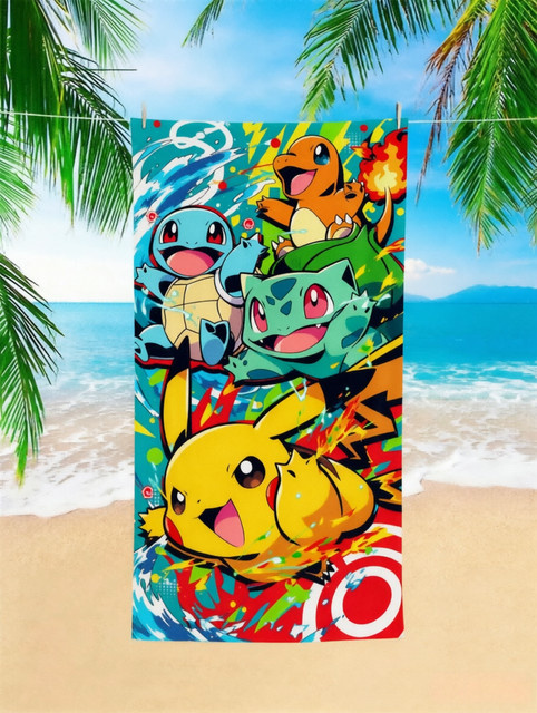 Pokémon Strandtuch von Potdemiel, schnell trocknend, Multicolour - Bild 1
