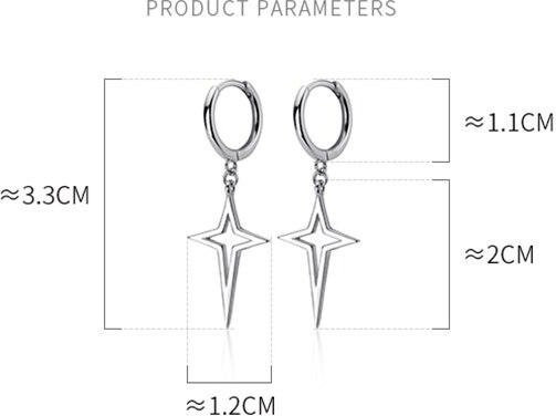 Ohrringe Creolen 925 Silber, Damen - Bild 1
