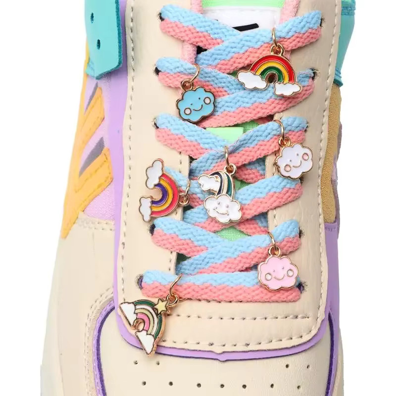 SMATLELF Charms Regenbogen Herz Blume, Metall, Damen - Bild 1
