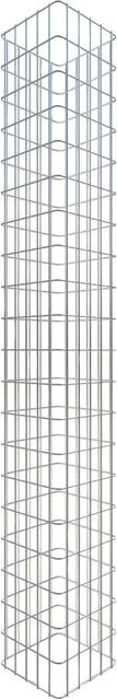 Gabiona Gabionen-Säule eckig aus feuerverzinktem Stahl in Silber, H x B x T: 200 x 27 x 27 cm - Bild 1