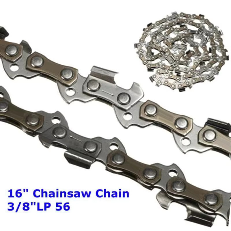 HOMEFISH Kettensägenkette 16 Zoll mit 56 Antriebsgliedern, 3/8" LP, .050 Gauge, Farbe Silber - Bild 3