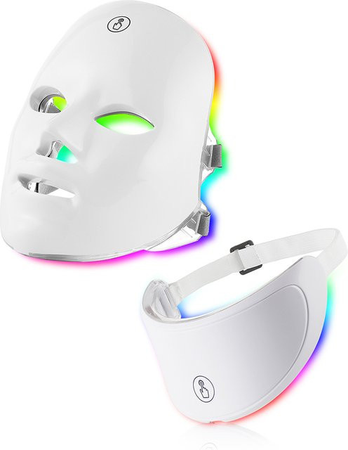 foreverlily LED-Gesichtsmaske und Halsmaske, 7-Farben-Massagegerät, Unisex - Bild 1