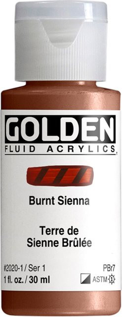 Golden Fluid Acrylfarbe Siena gebrannt von Golden - Bild 1