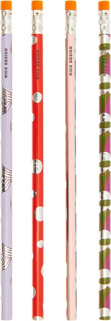 Rico Design Paper Poetry Bleistift-Set Shrooom Big Shroomies in Grün und Multicolour aus Holz mit Graphitmine - Bild 1