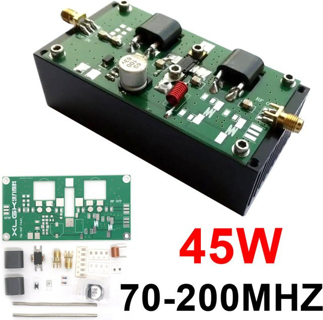 Dykbcells RF Power Verstärker Kit ClassAB Linear Verstärker für HAM Radio Transceiver und Walkie-Talkie, 70-200 MHz, 45 W, Grün - Bild 1