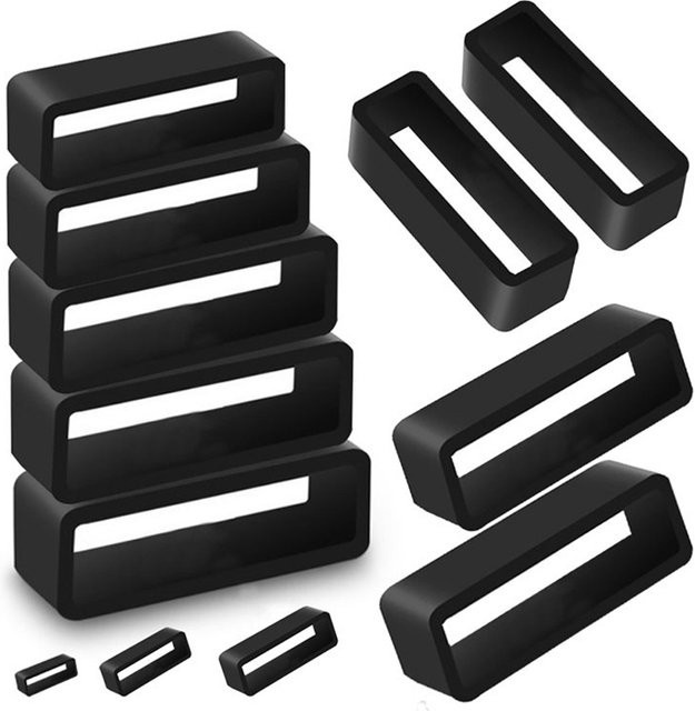 Uhrenarmband Silikon, Schwarz, Unisex, 14–26 mm - Bild 1