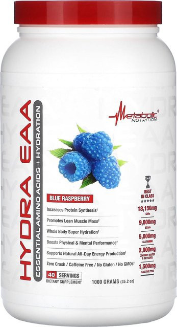 Metabolic Nutrition, Hydra EAA, Blaue Himbeere, Getränkepulver, 1.000 g - Bild 1