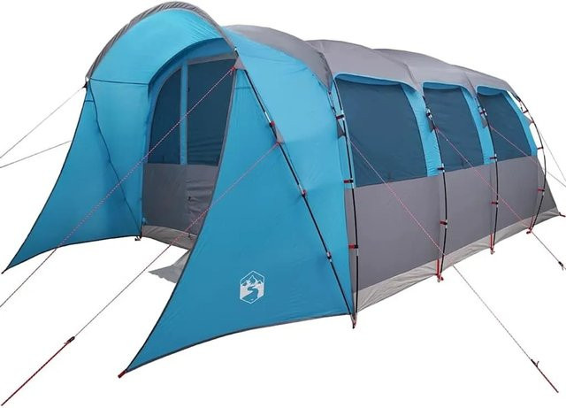 vidaXL Zelt mit Dach in Blau aus Polyester B/T/H: 576 x 325 x 213 cm - Bild 1