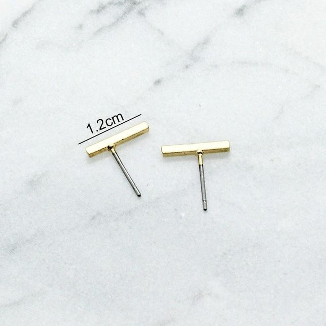 Ohrstecker Stabform, Gold, Zinklegierung, Damen - Bild 1