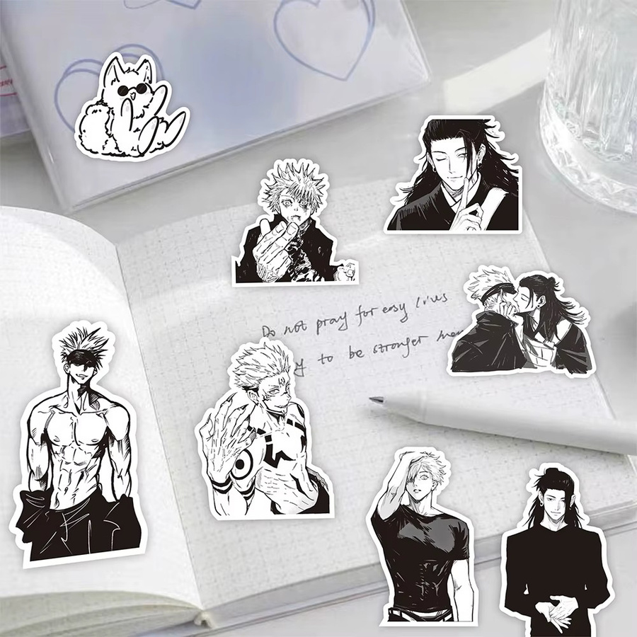 Bandai Jujutsu Kaisen Aufkleber, Schwarz, Weiß, Set / Bundle - Bild 5