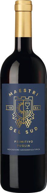Maestri del Sud Primitivo Rotwein, Apulien, 2024, halbtrocken, 0,75 l - Bild 1