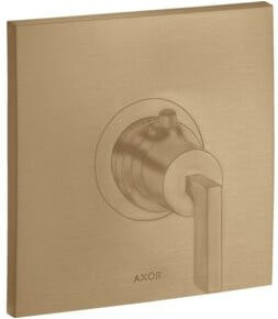 Hansgrohe Axor Citterio Duschset mit Thermostat und Hebelgriff, Unterputz-Fertigset, Brushed Bronze - Bild 1