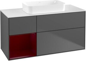 V&B Waschtischunterschrank Finion Regale links Peony, Anthrazit matt, B/T/H: 120 x 60 x 60 cm - Bild 1