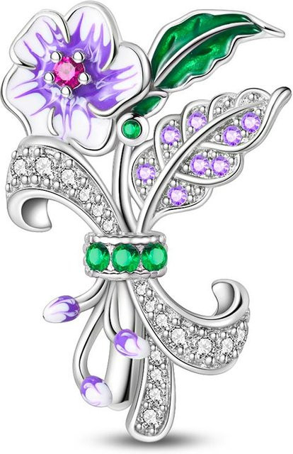 Lucky Star Jewelry Brosche 925 Sterlingsilber, Bunter Zirkon, Damen - Bild 1