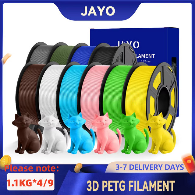 JAYO 3D-Drucker-Filament PETG in Transparent, Durchmesser: 1,75 mm, passend für FDM-Drucker - Bild 1