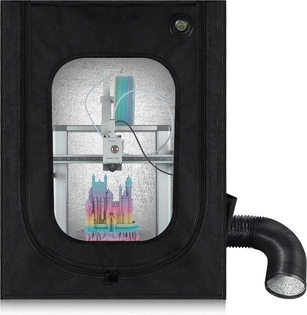 Wasserdichtes Thermo-Steuergehäuse-Set für Bambu Lab A1 AMS Lite mit LED-Licht-Schutzhülle in Schwarz - Bild 1