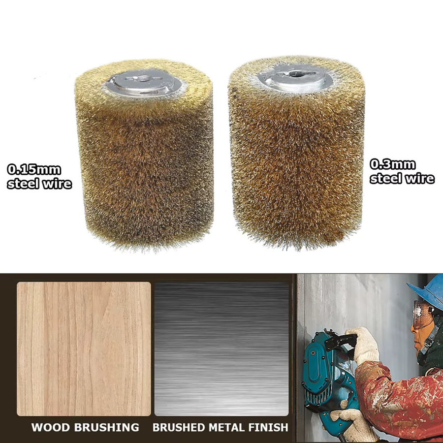 Remoba Polierscheibenbürsten 9741 aus Stahldraht und Sisal für Holz- und Metallbearbeitung, Farbe: Beige, B/H/D: 120 x 100 x 13 mm - Bild 3