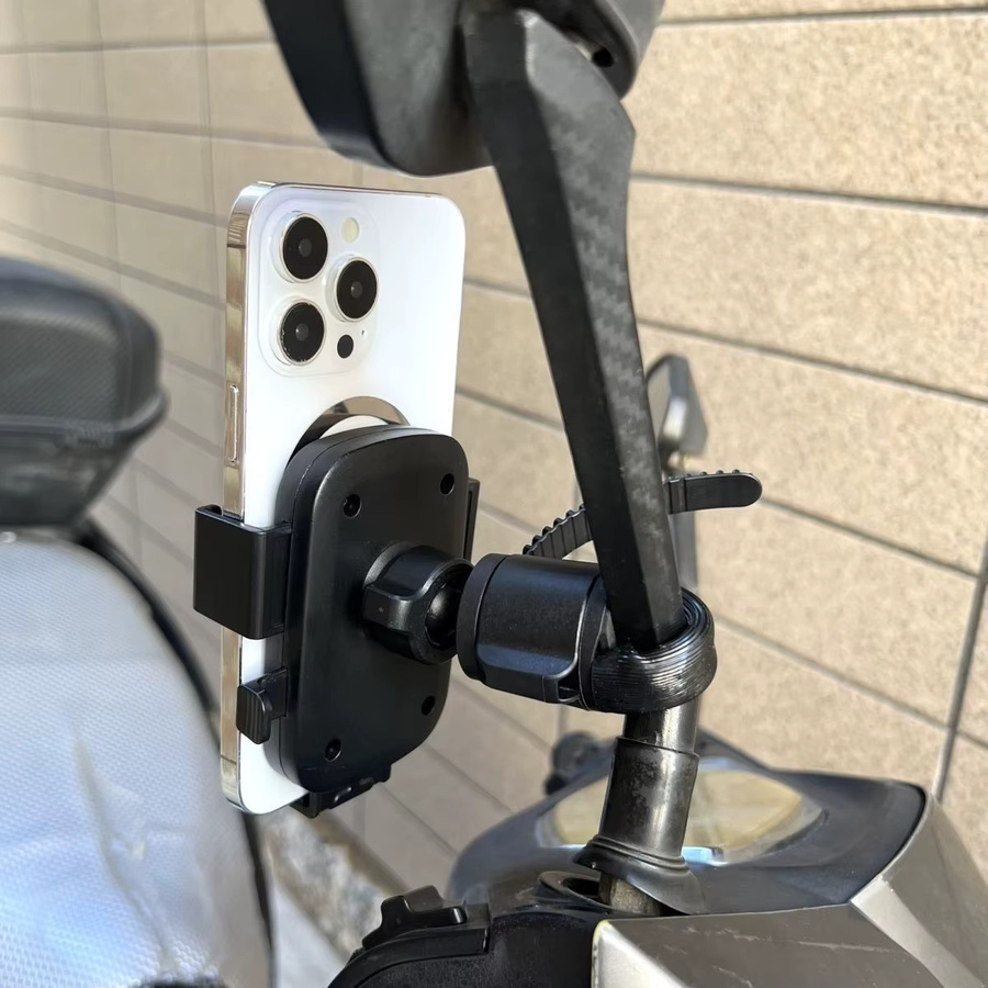 Universal Quick Release Motorrad Handyhalterung für GPS und Navigation in Schwarz - Bild 2