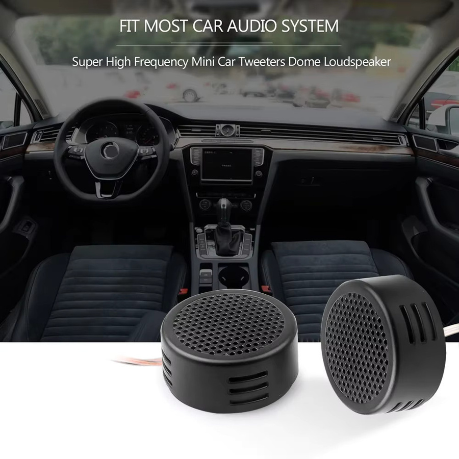 2er-Set kebidumei Mini-Kalottenhochtöner Lautsprecher in Schwarz mit 500W Leistung für dein Auto - Bild 3