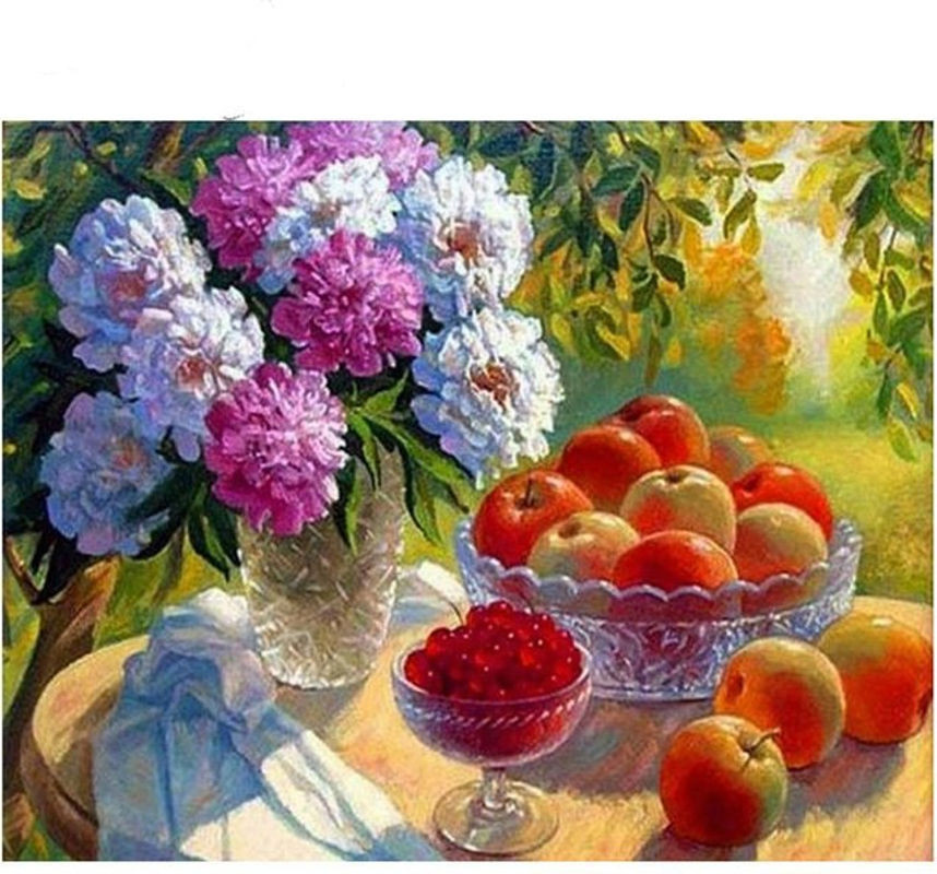 FIYO Diamond Painting Set Blumen Mosaik Dekoration B/H: 30 x 20 cm - Bild 1