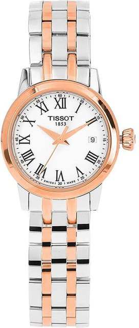 Tissot Damenuhr Classic Dream, Edelstahl, Bicolor, Quarz, Weiß - Bild 1