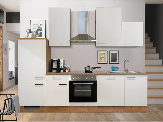 Flex-Well Exclusiv Küchenzeile Vintea in Magnolia und Lancelot Oak, Breite: 280 cm - Bild 1