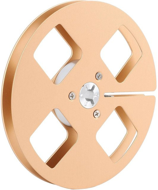 KaiSai Tonbandspule aus Aluminiumlegierung mit 4 Löchern für NAGRA, Studer und ReVox, Farbe: Gold, 1/4/5 Zoll - Bild 1