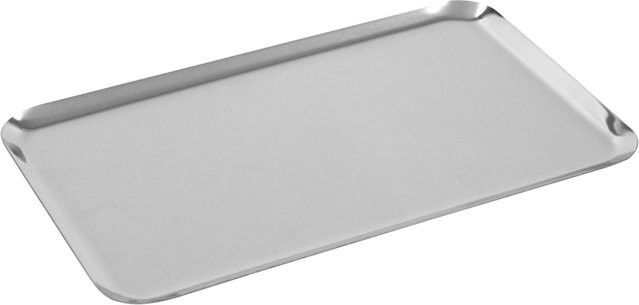 Schneider Auslagetablett aus Edelstahl in Silber, rechteckig, L: 29 cm, B: 18,5 cm, H: 1 cm - Bild 1