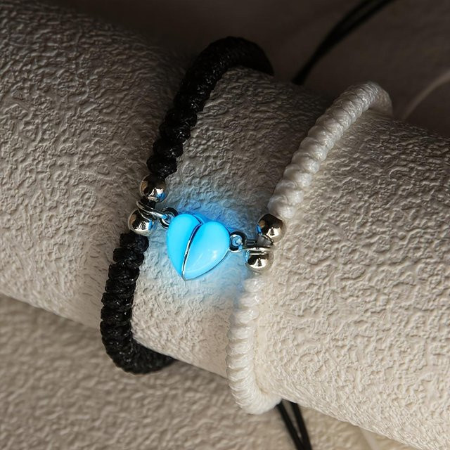 Ambiel Charm Partnerarmbänder, geflochten, Metall, gray, Unisex - Bild 1