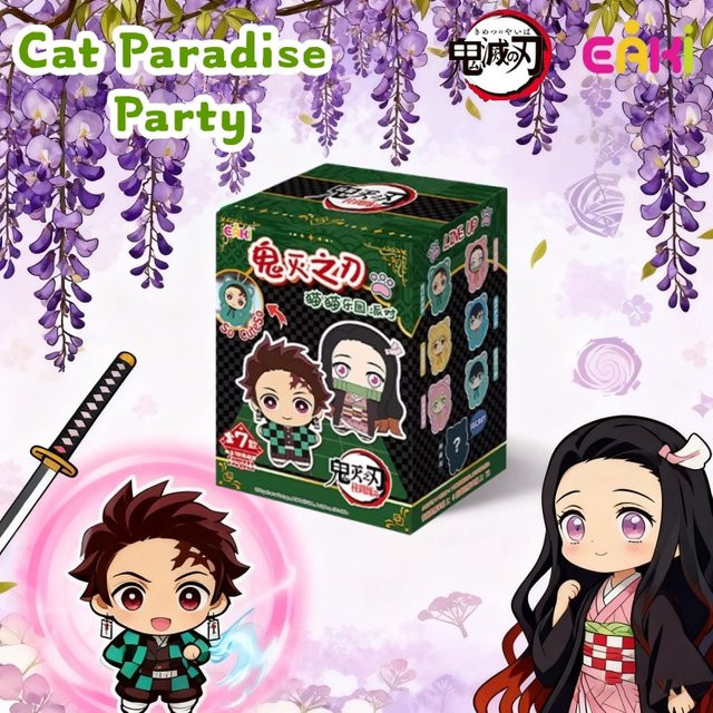 EAKI Demon Slayer, Katzen-Paradies-Party-Serie Blindbox, Taschenanhänger, Sammelspielzeug - Bild 1
